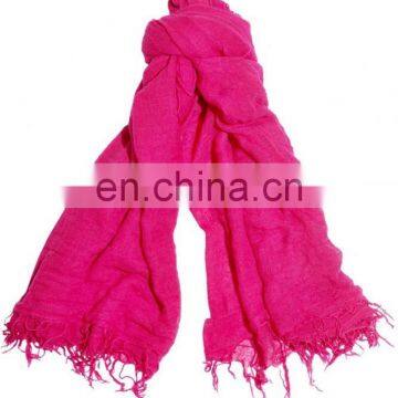 Factory Price Custom Cheap Cashmere and Silk Blend Fringe Scarf