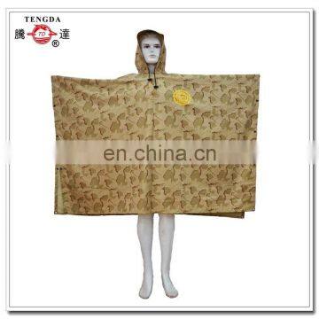 Waterproof Blue Knitted Polyester Pongee Pvc Rainponcho photo-3