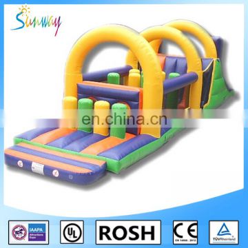 newly huge inflatable combo bouncy slide, inflatable obstacles for sale or playing