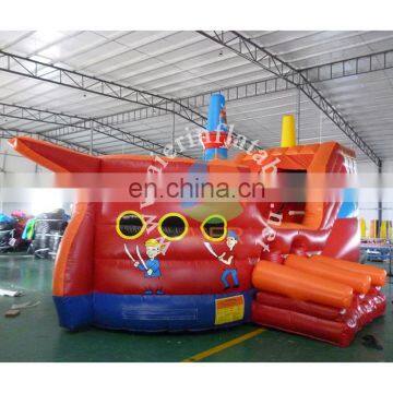 red pirate ship Aier inflatable slide outdoor slide red giant