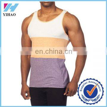 Yihao men clothing apparel sleeveless fitness sportwear gym vest custom stringers shark men tank top stringers