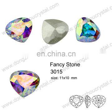 Point back with real silver Crystal AB stone colorful for decorative