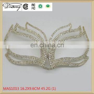 MAS1013 High Quality metal Sexy Party face alloy mask with rhinestone