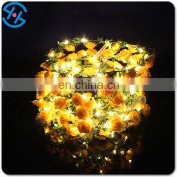 2017 Hot Lighted plastic flower garland for Festive