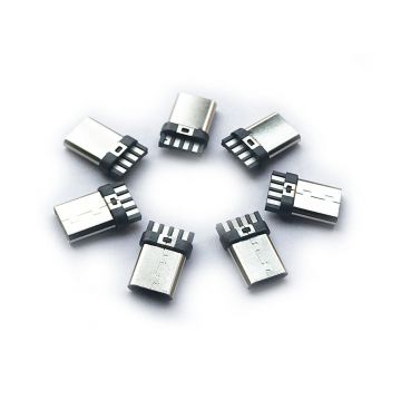 Cheap and High Quality 4 Pins Type C plug USB Connector made by Copper Alloy and PBT Used for Data Cable