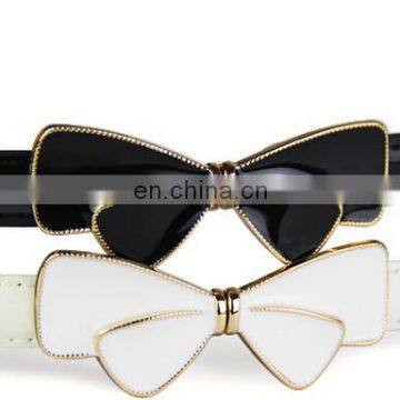 Hot Pink Bow Strap Belt Flower Buckle Adjustable Waist Belts For Dress photo-6