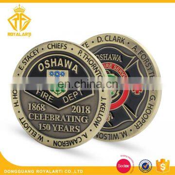 Custom Fire Department Anniversary Challenge Coin