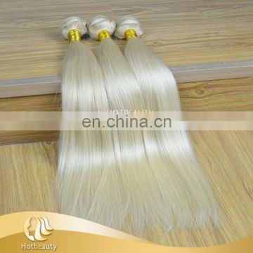 New Arrival Top Quality Human Virgin Hair Extensions White Blonde Hair