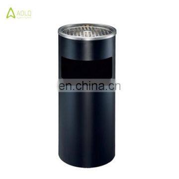 Stainless steel round shaperecycling ground ash barrel,elevator trash can