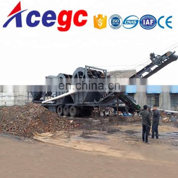 Big capacity 100-300tph mobile sand washing machine plant