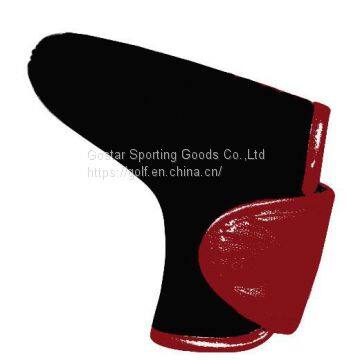 Blade golf head cover with magnet closer