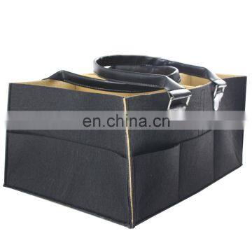 Multi Pockets Medium Size Felt Baby Multi-use Soft Diaper Caddy photo-3