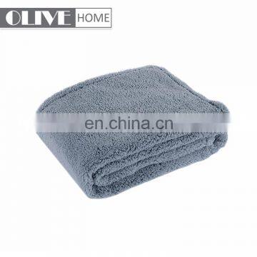 China Gold Supplier Warm Soft Plain Patchwork Suede Fleece Blanket With Sherpa Back Throw Custom Printed Sherpa Blankets photo-6