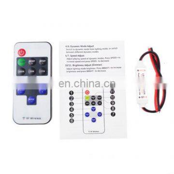 DC5-24V 11 Key RF Wireless Controller Mini Dimmer for LED Single Color photo-7