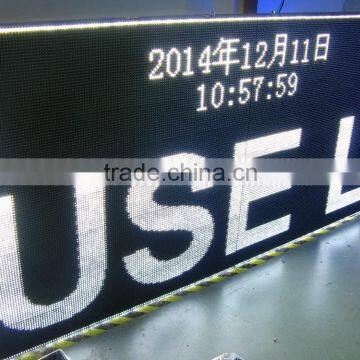 P10 single color white led moving message display, led scrolling message board, led display board