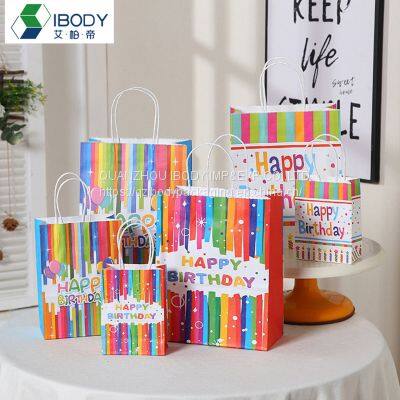 Luxury Shopping Bag Paper Custom Carrier Bag Sacolassacol Par Present Eco Friendly Pouch Bolsas Papel Happy Birthday Gift Bags photo-5