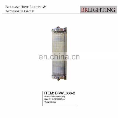 Golden Finishing Sconce Glass Tube Brass Wall Lamp photo-4