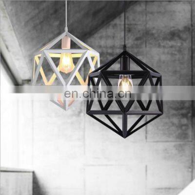 2019 New Arrival Retro Iron Cage Industrial Frame Pendant LED Light Loft Ceiling Lamp Shade for Home Living Room Decoration