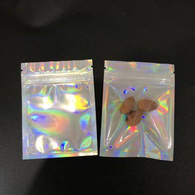 Gold Color Gift Cosmetic Bag Plastic Transparent Packaging Bags Clear Holographic Eyelash Packaging photo-5