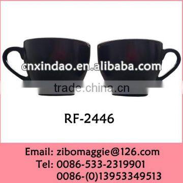 Zibo Made Glazed Belly Shape Porcelain Soup Water Personalized Party Cup