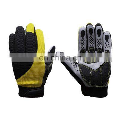 Leather Driver Machinist Out Door Sports Mechanics Gloves Grain Leather Work Industrial Gloves