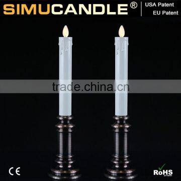 LED Taper candle light with moving flame and USA, EU patent approved!