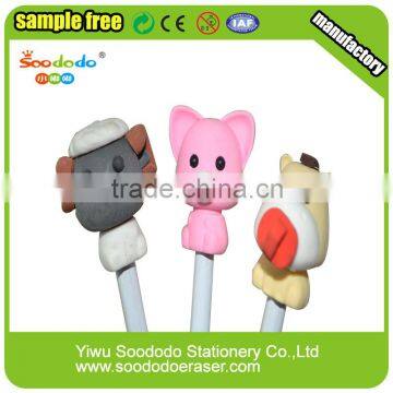 Cute pencil with shape eraser head