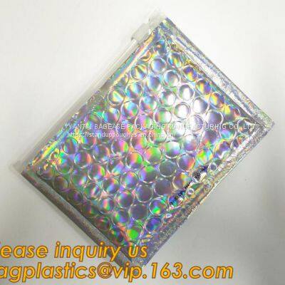 Printing Zipper Plastic Foil k Packaging Hologram Laser Holographic Aluminum Foil Folding Pouch Bags For Jewelry photo-2