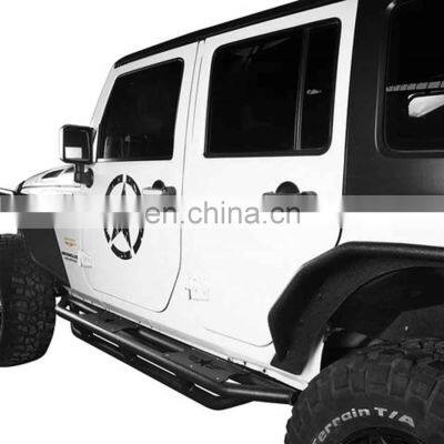 Black Textured Powder Side Steps Nerf Bars Running Board For 2007-2018 Jeep Wrangler JK 4 Door photo-4