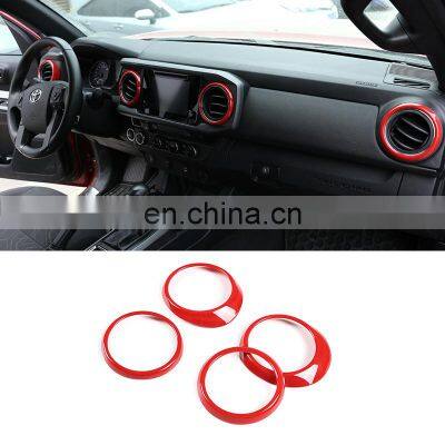 16-20 For Toyota Tacoma Central Control Air Outlet Ring ABS 4-piece Set