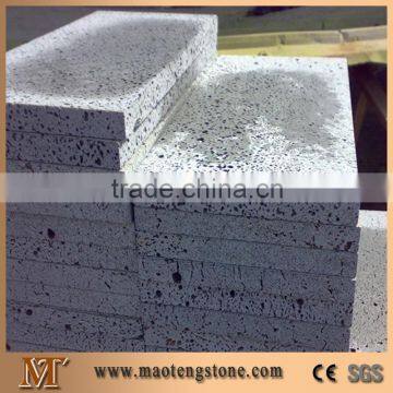 Lava Stone Brushed for Project, China Grey Basalt Slabs & Tiles