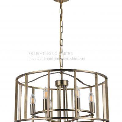 Modern Crystal Metal Glass Pendant Lamp Chandelier New Ceiling Light Fixture
