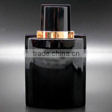 2015 new design black perfume glass bottle