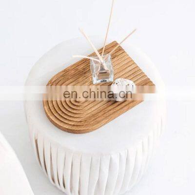 Hot Sale Handmade Boho Wooden Rainbow Arch Tray Decorative Wooden Ripple Board for Perfume and Jewelry photo-2