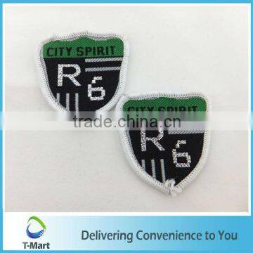 Machine Cut Embroidery Badge/Sticker/patch design woven label for clothings, bags, and garments