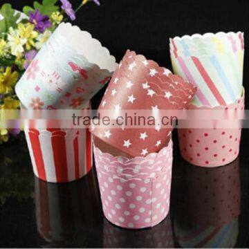 Latest White Yellow Stripe Mini Muffin Cake Cups photo-3