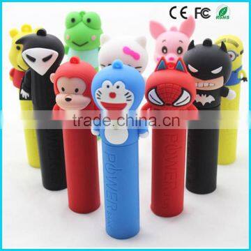 Portable PVC Cartoon minion power bank 2600mAh