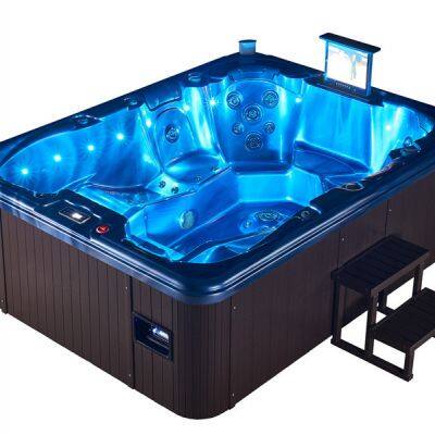 6 People Balboa Luxury Acrylic Bathtub Outdoor Backyard Massage Spa Hot Tub Indoor Hydro Hot Tubs with TV Bluetooth Player