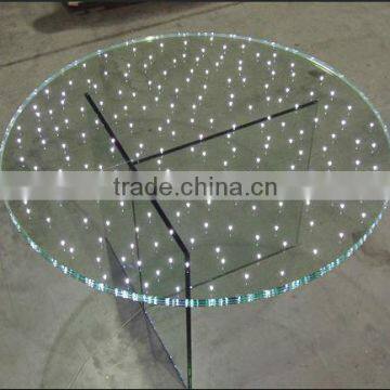 round LED glass for table top