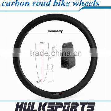 2016 hot sale 23mm width carbon road bicycle rim 50mm carbon tubular wheel 700C carbon road bike rims