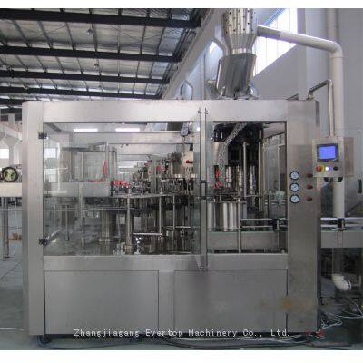 Automatic bottle carbonated soft drink/beverage rinsing filling capping machine