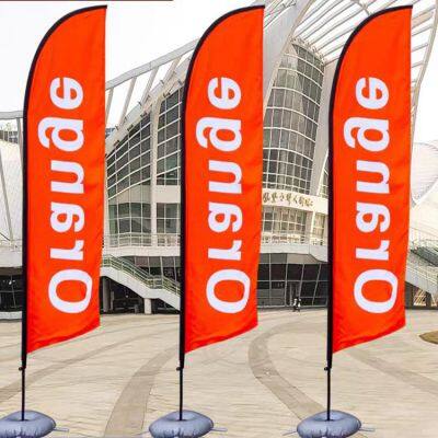 Hot Sale Advertising Custom Print Logo Banner Outdoor Teardrop Flag Feather Flag Beach Banner