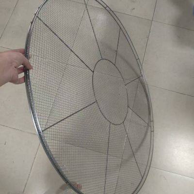 stainless steel round grid laundry basket, drying net, strainer net, sieve cover net
