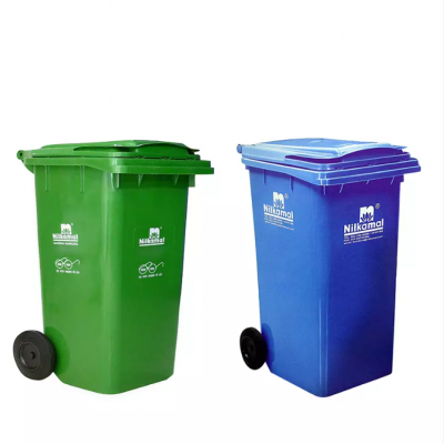 Heavy Duty Wheeled Dustbins With 120L Capacity Used With Garbage Trucks