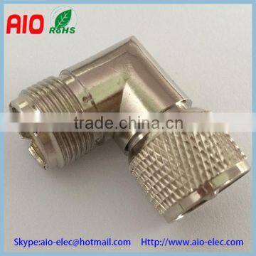 90 degree right angle UHF male plug to female socket adaptor RF connector SO239 PL259