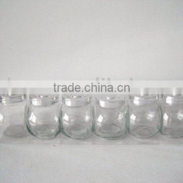 clear glass spice jar