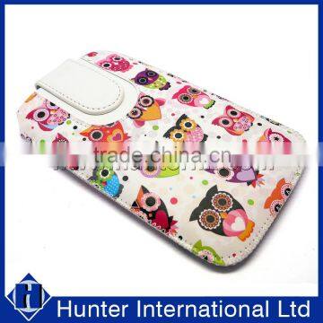Genuine Flap Printed Slide in Bag For Note2 N7100