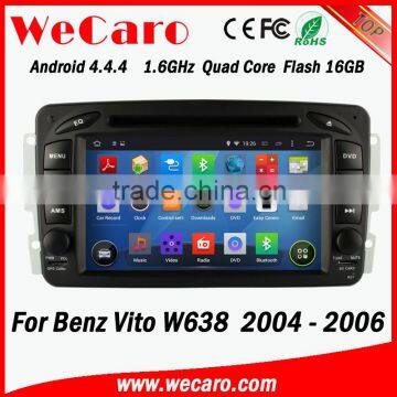 Wecaro WC-MB7507 Android 4.4.4 2 din car dvd for Mercedes-benz Vito/Viano w638 2004 2005 2006 TV tuner