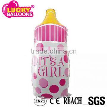 Best China quality safe material EN71approved baby bottle shape foil balloon for baby shower decoration