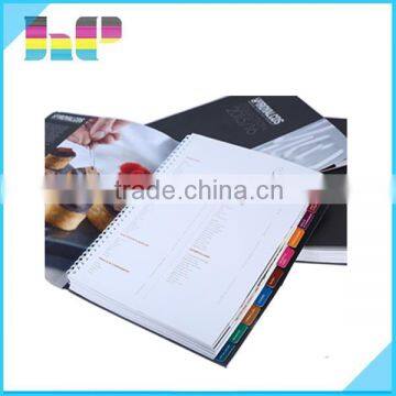 hardcover cook book with wire-o binding